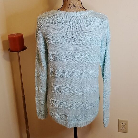 New Directions aqua sweater size Large - Picture 5 of 9